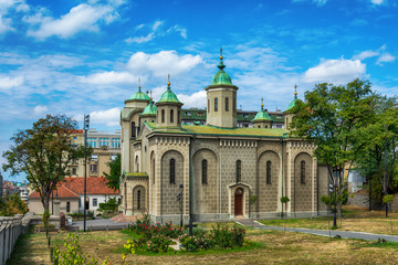 Fototapeta na wymiar Belgrade, Serbia 07/09/2017: Church of the Ascension, Belgrade