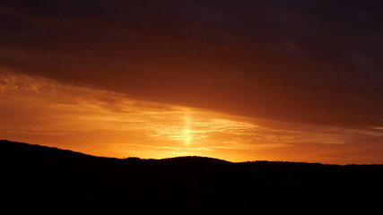 Tramonto nel deserto del Sahara