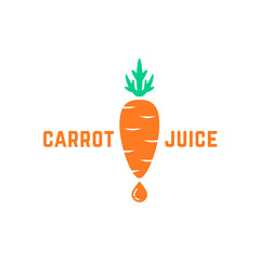 simple carrot juice logo