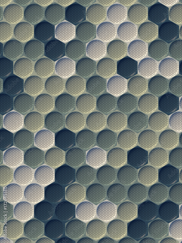 Aufkleber Colored abstract surface pattern. 3d rendering