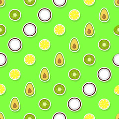 Seamless pattern with citrus fruits for your design