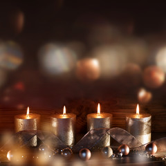 Obraz na płótnie Canvas Four candles in the advent season