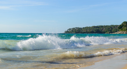 beautiful waves in the sea