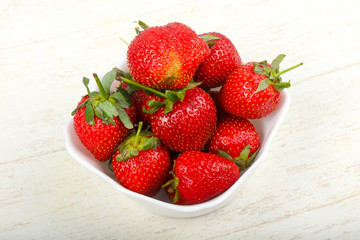 Strawberry in the bowl