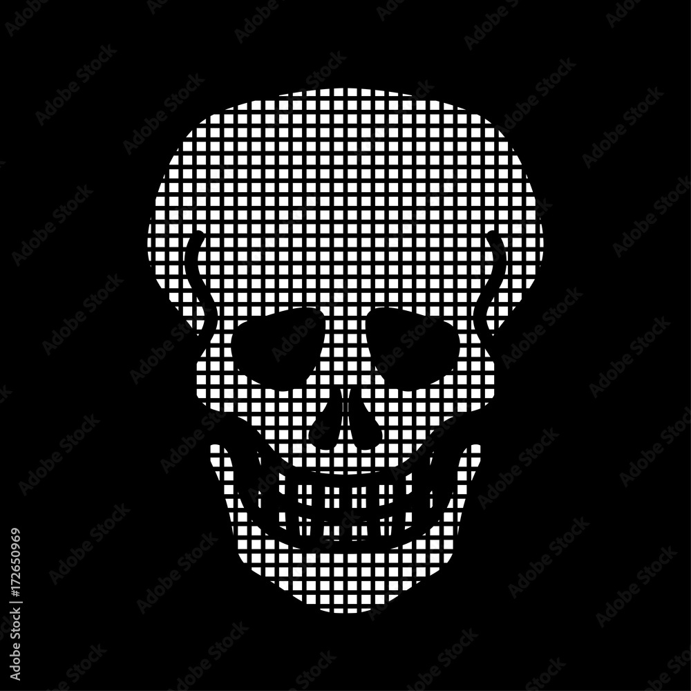 Poster Pixel Icon - Totenkopf