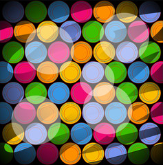 Colorful Circles Pattern Background