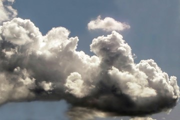 large fluffy raine clouds