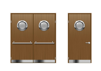 Obraz premium Set of technical laboratory door