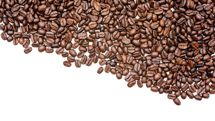 coffee beans on a white background.