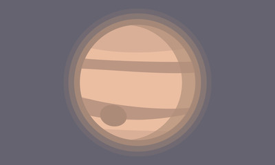 Jupiter Planet flat design © victorvillam