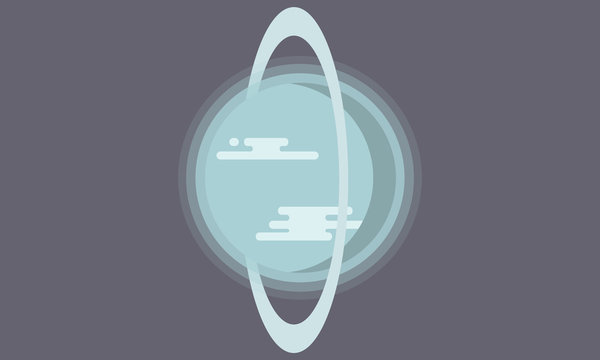 Urano Planet Flat Design