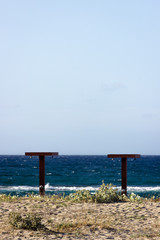 Veduta del mare dalla spiaggia