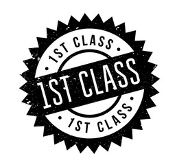 Obraz premium 1St Class rubber stamp. Grunge design with dust scratches. Effects can be easily removed for a clean, crisp look. Color is easily changed.