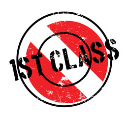 1St Class rubber stamp. Grunge design with dust scratches. Effects can be easily removed for a clean, crisp look. Color is easily changed.