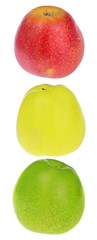 traffic light from apples on white