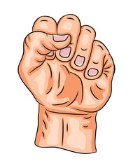 clenched fist  vector symbol icon design. Beautiful illustration isolated on white background