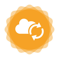 App Icon gelb - Wolke - Synchronisation