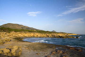 seaside and coast view during the sunset