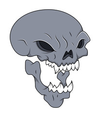 Angry Skull Vector Illustration