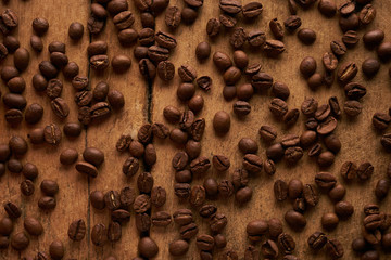 Naklejka premium Roasted coffee beans