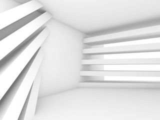 Fototapeta premium Abstract empty 3d background. White room