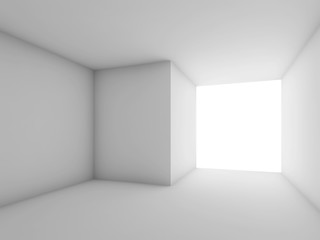 Abstract white contemporary interior, empty room