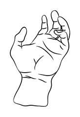 hand palm vector symbol icon design. Beautiful illustration isolated on white background