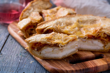 Pie with chicken