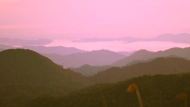 motion zoom out of the mountains with tone colour, 4k