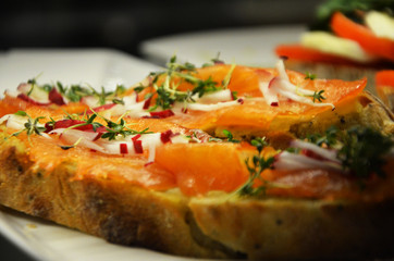 italian panini & starters - fresh italian food, panini, starters, crostini, diet, healthy meal, international cuisine