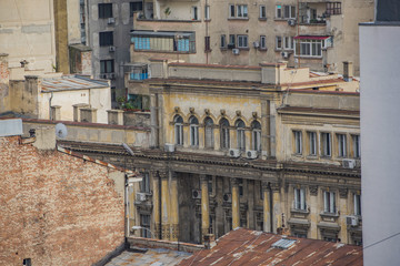 Bucharest old heritage - old building in ruin