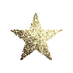 Golden star isolated on white background