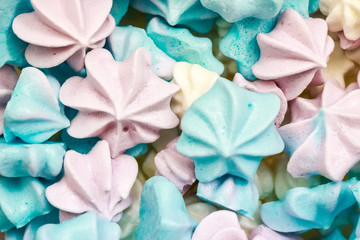 Colorful meringues abstract background