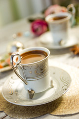 Two cups of Turkish coffee