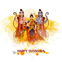 Happy Dussehra background showing festival of India - 172680528