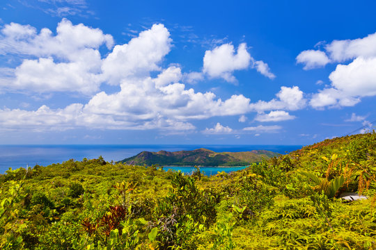 Landscape of island Praslin - Seychelles