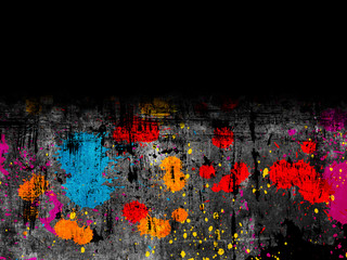 colorful grunge background with stains of paint