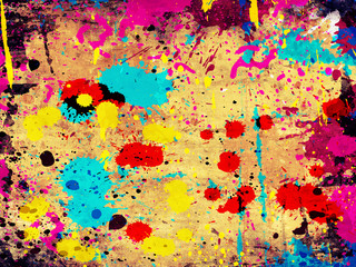 colorful grunge background with stains of paint