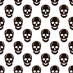 Obraz premium Seamless pattern from the black skulls