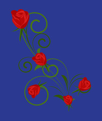 Decorative Roses Vector