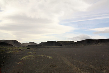 Fototapeta na wymiar Islande, dans les poussières de landmannalaugar