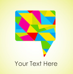 Abstract Colorful Speech Bubble