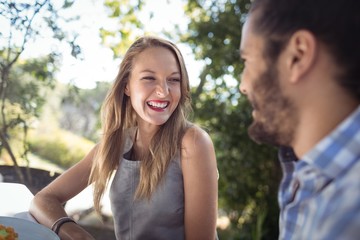 Fototapeta premium Happy couple interacting with each other