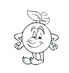 Happy Cartoon Cherry Drawing Vector