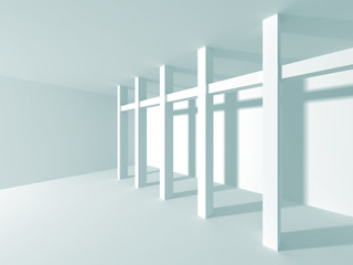 Naklejka premium Futuristic White Architecture Design Background