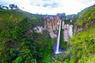 Sipisopiso waterfall, Medan, Indonesia.