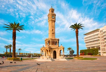 Abwaschbare Fototapete Turkei Izmir-Glockenturm am Konak-Platz, Türkei