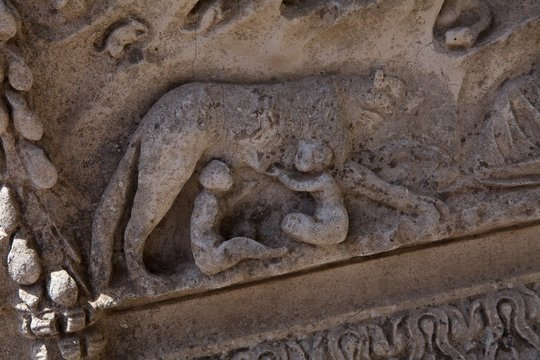 Ostia Antica Rome Italy. Romus and Remulus