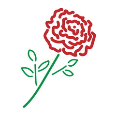 Single rose color sign 2.09