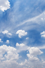 clouds in blue sky. The sky with clouds for background